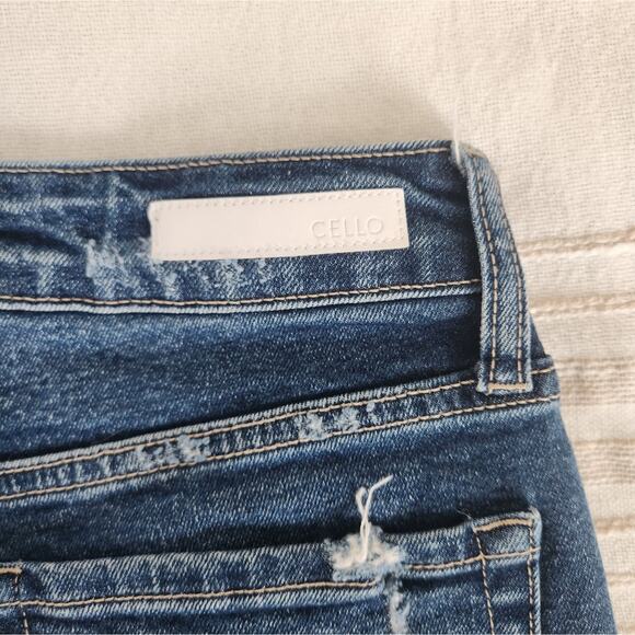 Cello high-waist straight frayed hem denim jeans size 3 - Picture 5 of 9